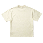 Ribbed Neck Tee [Cream]