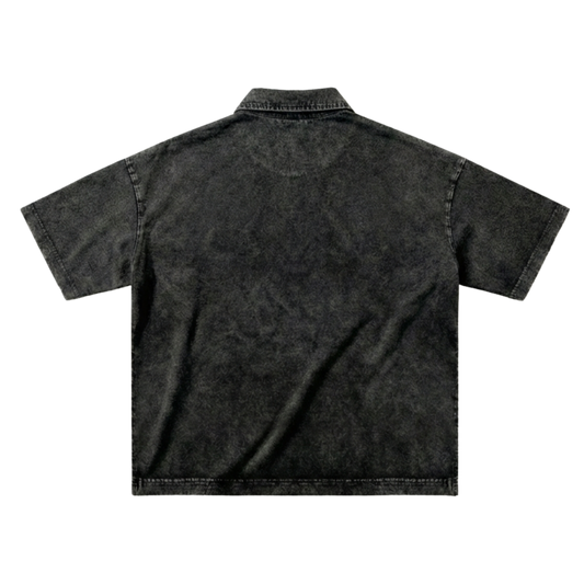Mandala Print Polo [Coal]