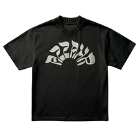 Ribbed Neck Tee [Black]