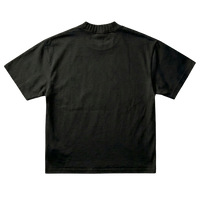 Ribbed Neck Tee [Black]