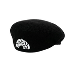 Puff Embroidered Flat Cap [Black]