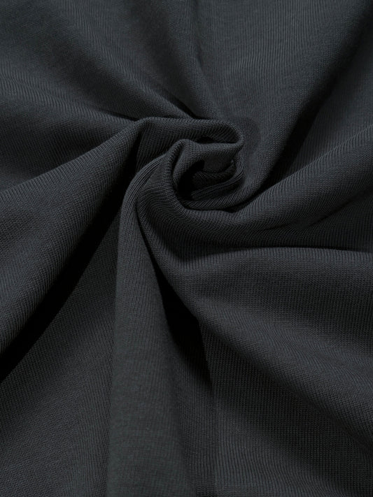 Ribbed Neck Tee [Black]